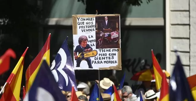 Miles de personas secundan la quinta protesta del PP contra el Gobierno y la amnistía