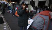 Protestas ante el Senado de México por el debate de la reforma energética