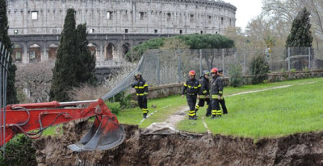 Parte de la Domus Aurea se desprende durante los trabajos de restauración