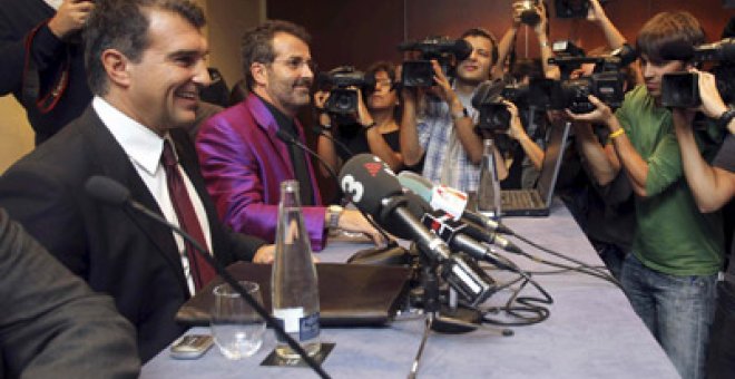 Laporta acusa a Rosell de manipular y difamar