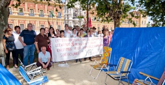 Los prejubilados estarán en San Telmo hasta que les vea Griñán