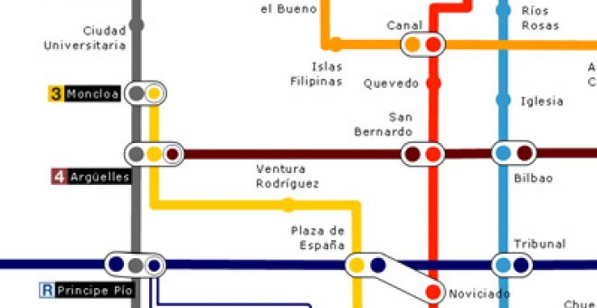 Dos heridos leves al descarrilar un vagón de metro en Madrid