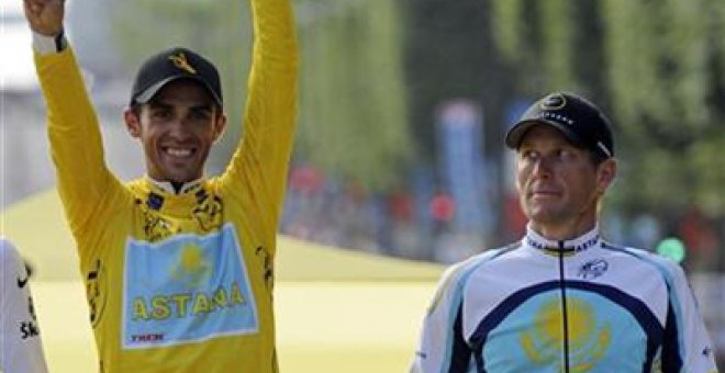 Armstrong pide a Contador que le agradezca la victoria en el Tour de Francia