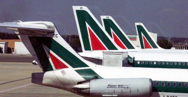 Suspendida la cotización de Alitalia por la fuerte caída en bolsa