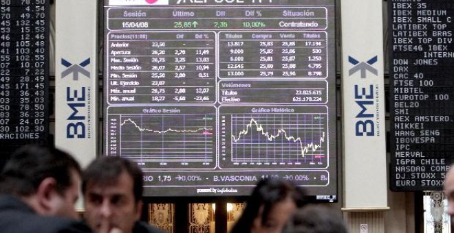 La bolsa baja un 0,99% y pierde los 13.600 puntos por los nuevos máximos del petróleo y del euro