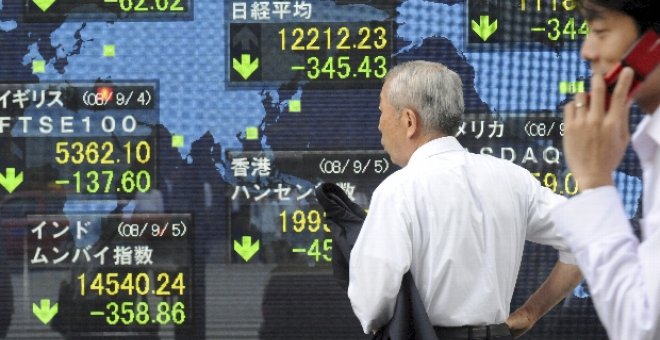 El Nikkei cae el 5 por ciento, hasta los 11.609,72 puntos