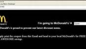 Un menú de McDonald's se convierte en un virus