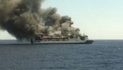 Evacuan en alta mar a los 157 pasajeros de un ferry incendiado frente a Mallorca