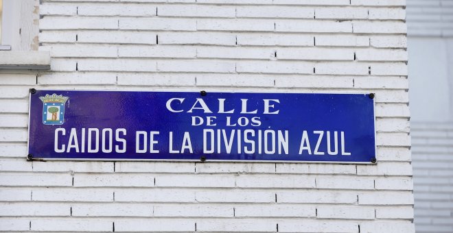 La justicia anula el cambio de calle en Madrid de "Caídos de la división azul" porque se sale de los años de la Guerra Civil