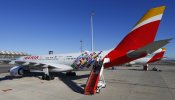 Iberia vuela a Buenos Aires con un avión conmemorativo de su 70 aniversario en América Latina