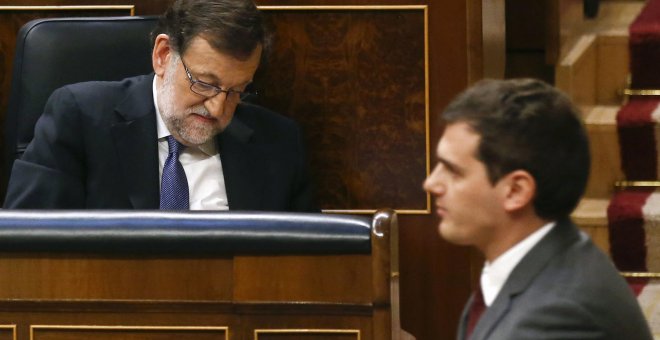 Rajoy y Rivera se reúnen durante una hora en la Moncloa para frenar el 1-O