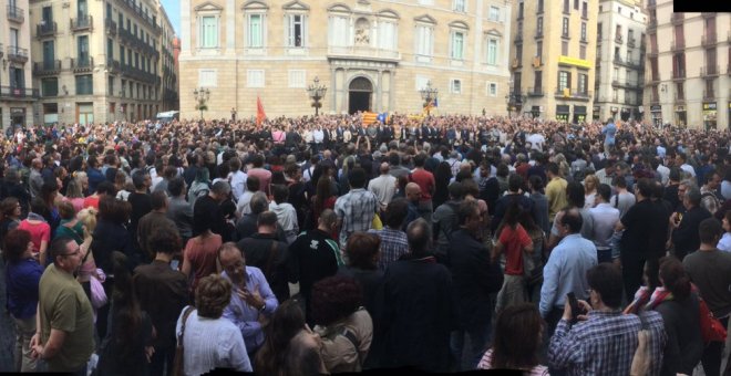 Protestes arreu de Catalunya contra l'actuació de la policia i la Guardia Civil