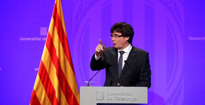 Puigdemont reclama la retirada de la Policía y Guardia Civil desplazada por el 1-O