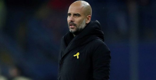 Guardiola es sancionado con 22.500 euros por lucir el lazo amarillo