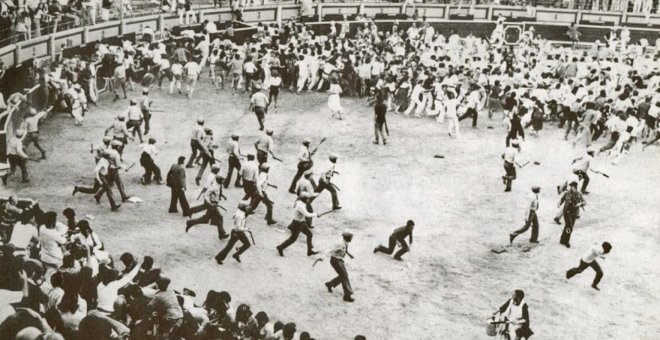 PP, PSOE y Cs rechazan desclasificar los papeles de los sanfermines de 1978 en los que hubo un muerto a disparo de un policía