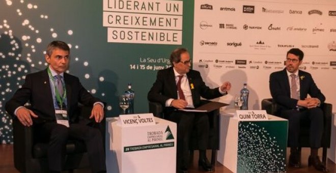 Torra demana ajuda als empresaris per obrir el diàleg amb el govern de Pedro Sánchez