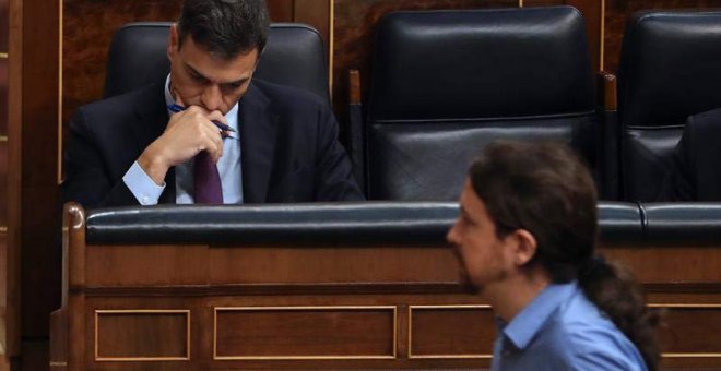 Sánchez se distancia de Iglesias y descarta suspender la privatización de Bankia