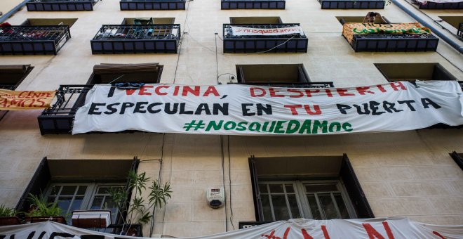 Paralizado el desahucio de una viuda en el barrio de Lavapiés previsto para este martes