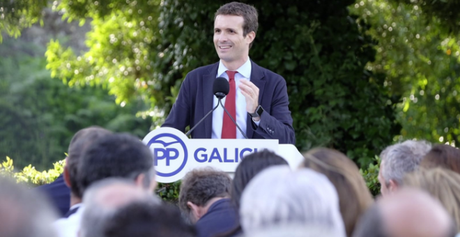 Casado, que ya se vende ganador de la Presidencia del PP, farda de apoyos y promete integrar a Santamaría