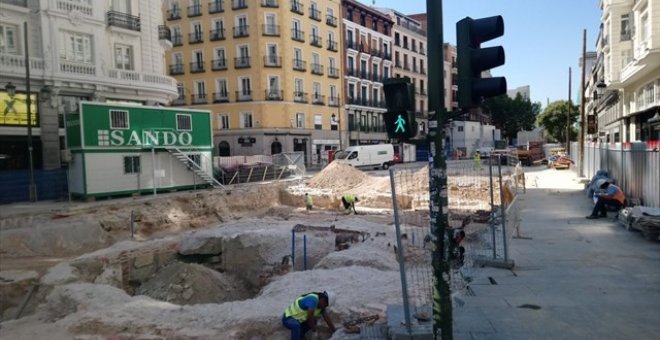 Hallan parte de la estructura del ascensor original que diseñó Antonio Palacios en la estación de Metro de Gran Vía en Madrid