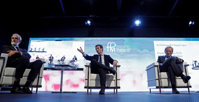 Casado vuelve a reescribir la Transición: "Sin la Iglesia no habría sido tan pacífica y ejemplar"