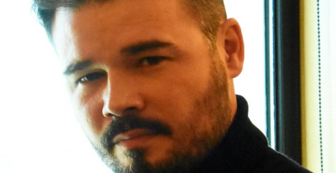 Rufián: "En Catalunya, muchos llegan al independentismo a través del antifascismo"