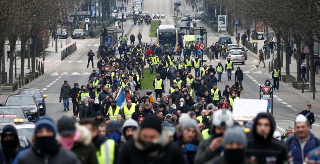 Los chalecos amarillos vuelven a las calles de Francia en el noveno sábado de protestas consecutivas