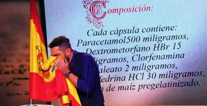 El juez archiva la causa contra Dani Mateo por sonarse la nariz con la bandera