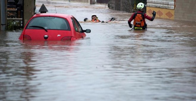 Las imágenes de las fuertes lluvias en Cantabria