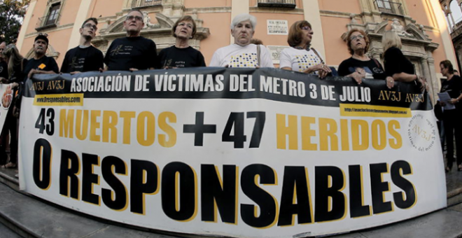 Abren juicio a ocho ex altos cargos del metro de Valencia por el accidente de 2006