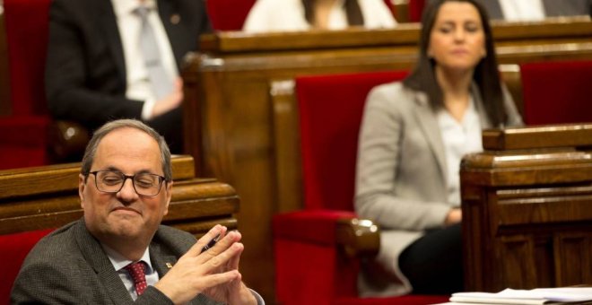 Torra, a Arrimadas: "Sent el silenci? És el que queda del seu pas pel Parlament"