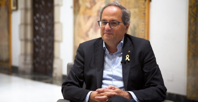 Torra: "Nos quieren inhabilitar por razones ideológicas, pero nuestro compromiso con la libertad y la democracia no desaparecerá"