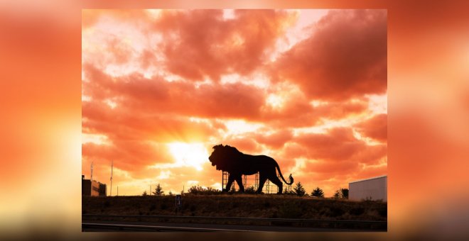 Simba destrona al mítico toro de Osborne y se convierte en el 'rey' de la carretera