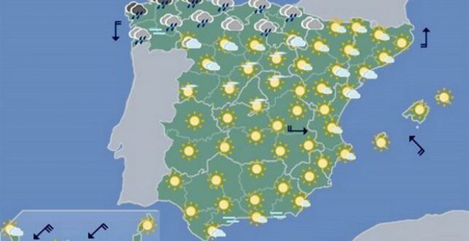 Calor en el este y lluvias en el extremo norte del país