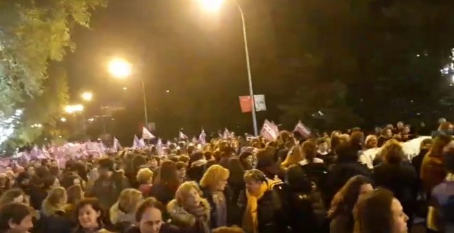 Manifestación en Madrid por el Día Internacional contra la Violencia de Género