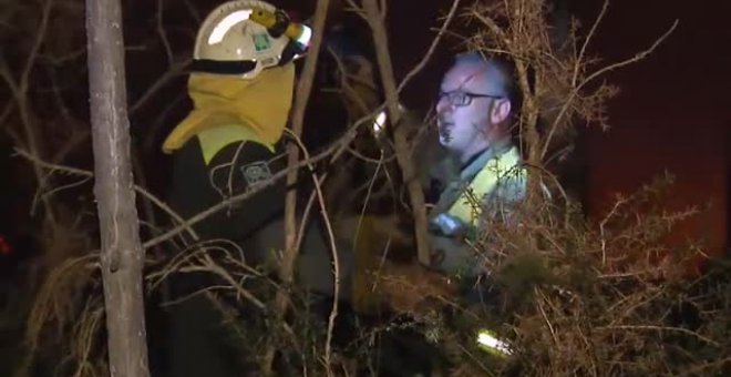 Gran incendio forestal en Caión (A Coruña)