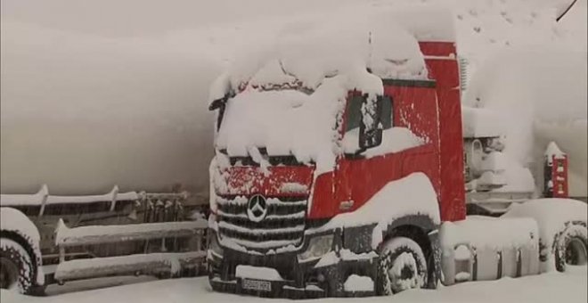 Incomunicados por la nieve en Montalbán (Teruel)