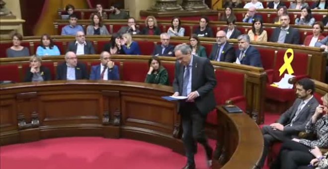 División en el independentismo por la inhabilitación como diputado de Torra por el Parlament