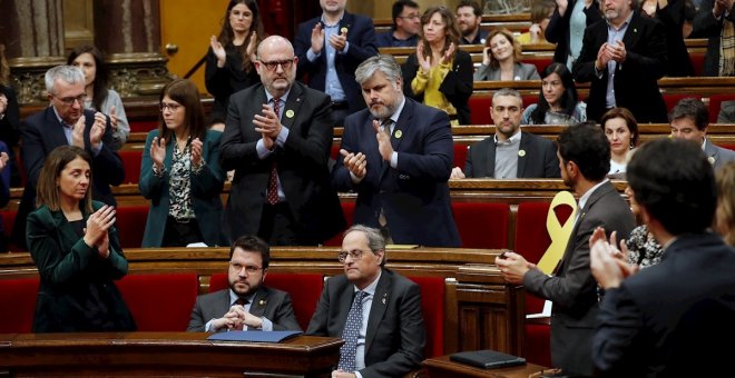 El Parlament aprova la presentació del recurs contra la inhabilitació de Torra com a diputat