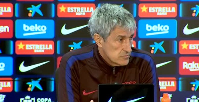 Quique Setién se desmarca del conflicto Messi-Abidal