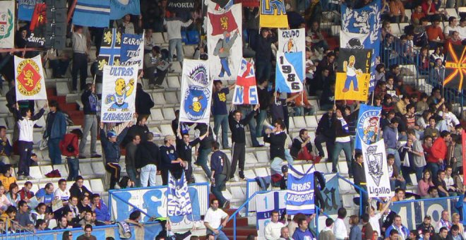 Detenidos 20 'ultras' del Zaragoza por participar en una pelea con otros del Racing en diciembre