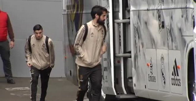 El Real Madrid concentrado horas antes del partido contra la Real Sociedad