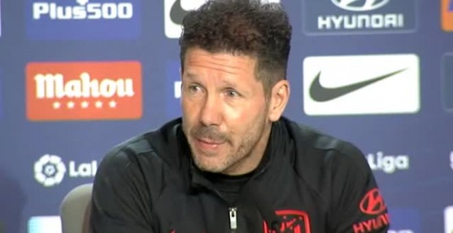 Simeone: "Hay que festejar las victorias, pero sólo hemos jugado el primer tiempo, queda el segundo"