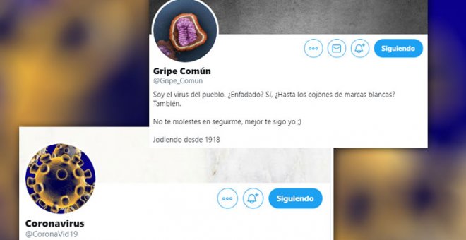 Guerra viral en Twitter, la gripe común responde al coronavirus: "No vas a durar ni un puto invierno, payaso"