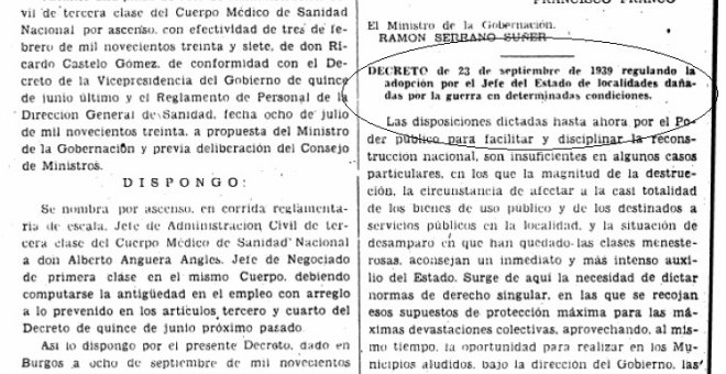 La Adopción de Híjar (Teruel) por el Caudillo en 1942