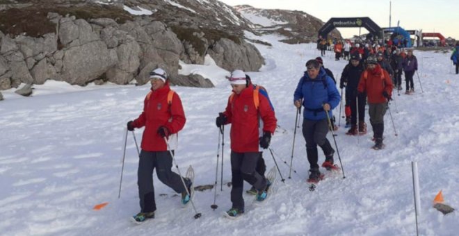 600 participantes se dieron cita en el VII Campeonato de España de Raquetas de Nieve celebrado en Fuente Dé