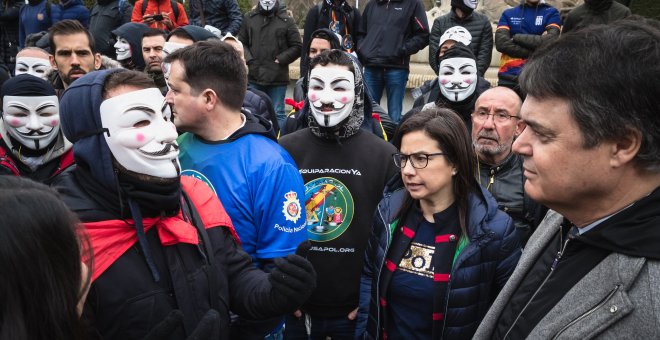 Preocupación en el PP tras coincidir con Ortega Smith en la manifestación de Jusapol