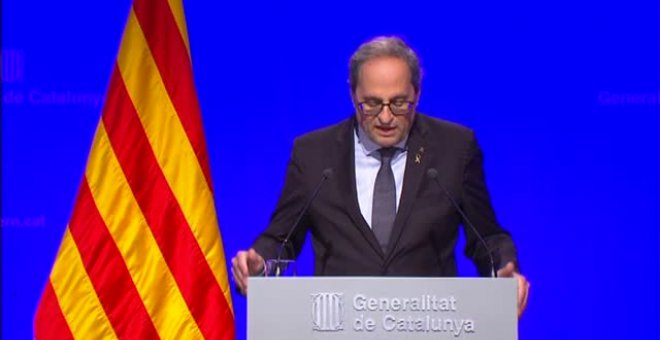 Torra califica de "insuficiente" e "ineficaz" la acción del Gobierno contra el coronavirus