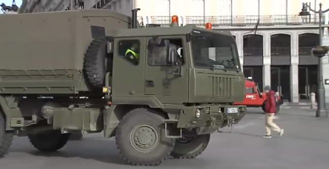 El Ejército se despliega en la Puerta del Sol de Madrid