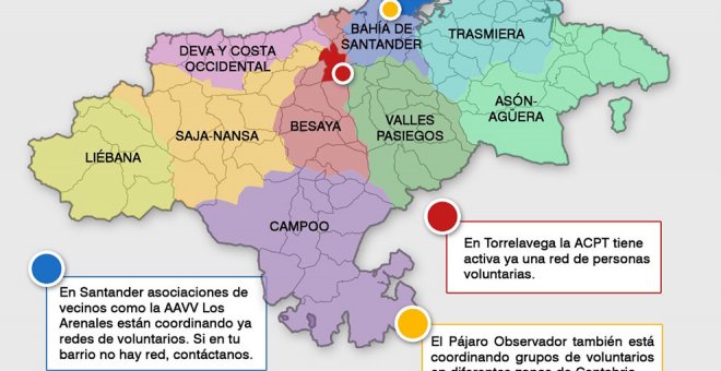 Surge una Red Cántabra de Apoyo Mutuo para ayudar a quienes no puedan salir de casa para cubrir sus necesidades básicas